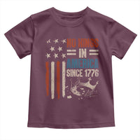 No Kings in America Toddler T Shirt Since 1776 Social Justice American Flag - Wonder Print Shop