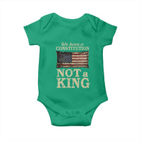 We Have A Constitution Not A King Baby Onesie Retro Social Justice American Flag - Wonder Print Shop