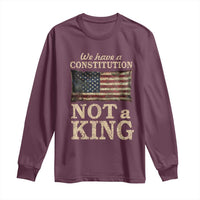 We Have A Constitution Not A King Long Sleeve Shirt Retro Social Justice American Flag - Wonder Print Shop