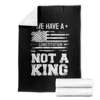 No Kings in America Throw Blanket We Have A Constitution Not A King Resist US Flag - Wonder Print Shop