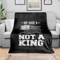 No Kings in America Throw Blanket We Have A Constitution Not A King Resist US Flag - Wonder Print Shop