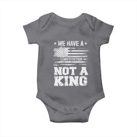 No Kings in America Baby Onesie We Have A Constitution Not A King Resist US Flag - Wonder Print Shop