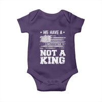 No Kings in America Baby Onesie We Have A Constitution Not A King Resist US Flag - Wonder Print Shop