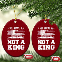 No Kings in America Ceramic Ornament We Have A Constitution Not A King Resist US Flag - Wonder Print Shop