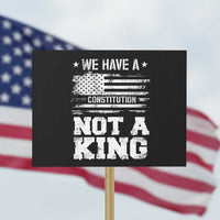No Kings in America Protest Sign We Have A Constitution Not A King Resist US Flag - Wonder Print Shop