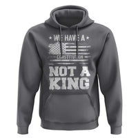 No Kings in America Hoodie We Have A Constitution Not A King Resist US Flag - Wonder Print Shop