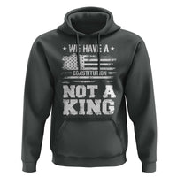 No Kings in America Hoodie We Have A Constitution Not A King Resist US Flag - Wonder Print Shop