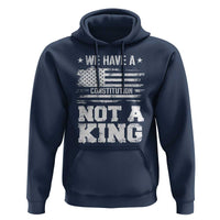 No Kings in America Hoodie We Have A Constitution Not A King Resist US Flag - Wonder Print Shop