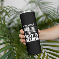 No Kings in America Skinny Tumbler We Have A Constitution Not A King Resist US Flag - Wonder Print Shop