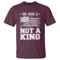 No Kings in America T Shirt We Have A Constitution Not A King Resist US Flag - Wonder Print Shop
