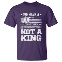 No Kings in America T Shirt We Have A Constitution Not A King Resist US Flag - Wonder Print Shop