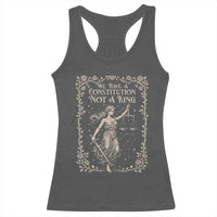No Kings in America Racerback Tank Top We Have A Constitution Not A King Resist - Wonder Print Shop