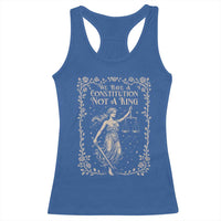 No Kings in America Racerback Tank Top We Have A Constitution Not A King Resist - Wonder Print Shop
