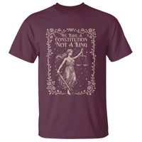 No Kings in America T Shirt We Have A Constitution Not A King Resist - Wonder Print Shop