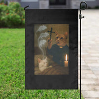 Funny Exorcist Cat Meme Garden Flag Dark Humor Cat - Wonder Print Shop