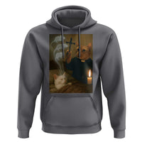 Funny Exorcist Cat Meme Hoodie Dark Humor Cat - Wonder Print Shop
