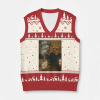 Funny Exorcist Cat Meme V-Neck Knit Sweater Vest Dark Humor Cat - Wonder Print Shop