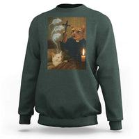 Funny Exorcist Cat Meme Sweatshirt Dark Humor Cat - Wonder Print Shop