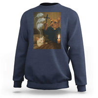 Funny Exorcist Cat Meme Sweatshirt Dark Humor Cat - Wonder Print Shop