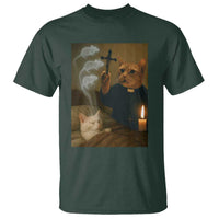 Funny Exorcist Cat Meme T Shirt Dark Humor Cat - Wonder Print Shop