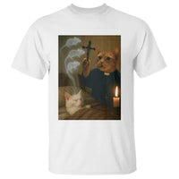 Funny Exorcist Cat Meme T Shirt Dark Humor Cat - Wonder Print Shop