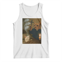 Funny Exorcist Cat Meme Tank Top Dark Humor Cat - Wonder Print Shop