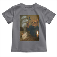 Funny Exorcist Cat Meme Toddler T Shirt Dark Humor Cat - Wonder Print Shop