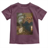 Funny Exorcist Cat Meme Toddler T Shirt Dark Humor Cat - Wonder Print Shop