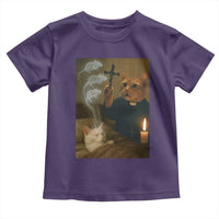 Funny Exorcist Cat Meme Toddler T Shirt Dark Humor Cat - Wonder Print Shop