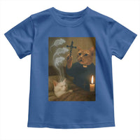 Funny Exorcist Cat Meme Toddler T Shirt Dark Humor Cat - Wonder Print Shop