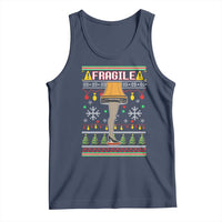 Leg Lamp Ugly Christmas Tank Top Funny Xmas Movie Fragile - Wonder Print Shop