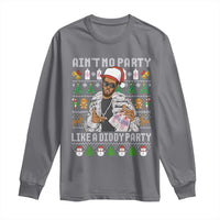 Funny Christmas Diddy Long Sleeve Shirt Aint No Party Like A Diddy Party Baby Oil Ugly Xmas - Wonder Print Shop