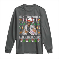 Funny Christmas Diddy Long Sleeve Shirt Aint No Party Like A Diddy Party Baby Oil Ugly Xmas - Wonder Print Shop