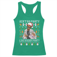 Funny Christmas Diddy Racerback Tank Top Aint No Party Like A Diddy Party Baby Oil Ugly Xmas - Wonder Print Shop