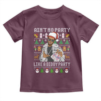 Funny Christmas Diddy Toddler T Shirt Aint No Party Like A Diddy Party Baby Oil Ugly Xmas - Wonder Print Shop
