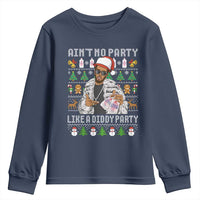 Funny Christmas Diddy Youth Sweatshirt Aint No Party Like A Diddy Party Baby Oil Ugly Xmas - Wonder Print Shop