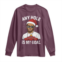 Funny Christmas Diddy Long Sleeve Shirt Any Hole is My Goal - Wonder Print Shop