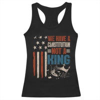 No Kings Protest Racerback Tank Top We Have A Constitution Not A King American Flag - Wonder Print Shop