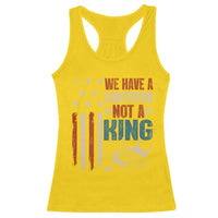 No Kings Protest Racerback Tank Top We Have A Constitution Not A King American Flag - Wonder Print Shop