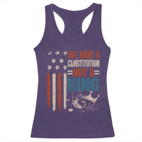 No Kings Protest Racerback Tank Top We Have A Constitution Not A King American Flag - Wonder Print Shop