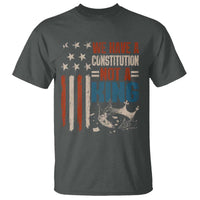 No Kings Protest T Shirt We Have A Constitution Not A King American Flag - Wonder Print Shop