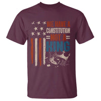 No Kings Protest T Shirt We Have A Constitution Not A King American Flag - Wonder Print Shop