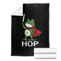 Resist Frog With Sword Throw Blanket No Kings Portland Protest Saves America - Wonder Print Shop