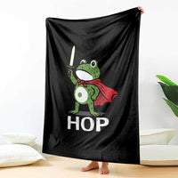 Resist Frog With Sword Throw Blanket No Kings Portland Protest Saves America - Wonder Print Shop