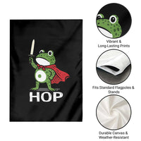 Resist Frog With Sword Garden Flag No Kings Portland Protest Saves America - Wonder Print Shop