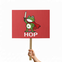 Resist Frog With Sword Protest Sign No Kings Portland Protest Saves America - Wonder Print Shop