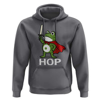 Resist Frog With Sword Hoodie No Kings Portland Protest Saves America - Wonder Print Shop