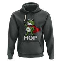 Resist Frog With Sword Hoodie No Kings Portland Protest Saves America - Wonder Print Shop