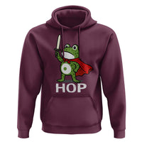 Resist Frog With Sword Hoodie No Kings Portland Protest Saves America - Wonder Print Shop