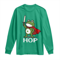 Resist Frog With Sword Long Sleeve Shirt No Kings Portland Protest Saves America - Wonder Print Shop
